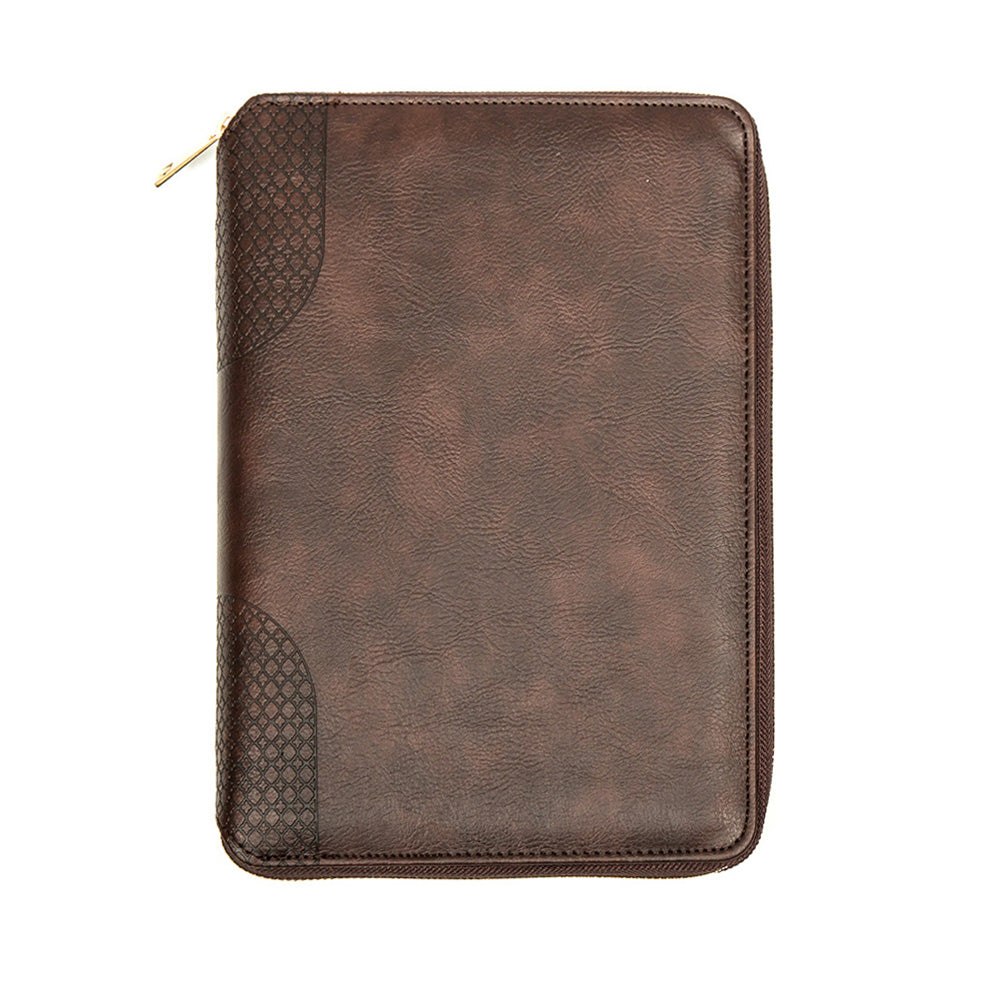 Personalised Sterling Organizer Ring Binder Notebook with Water Resistant Cover & Secure Zipper - (Free Name Personalisation) - No COD