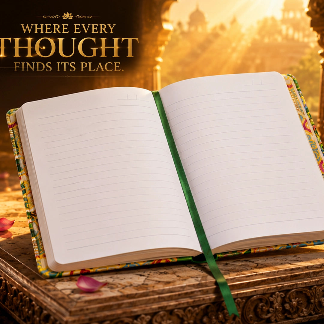 Cute Krishna UV Printed 3D Embossed Illustrated Journal Notebook (Limited Edition)