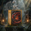 Abyssal Gaze – Fiery Turtle Eye Red 3D Embossed Vintage Leather Journal Notebook with Golden Diamond Ball Pen (Limited Edition)
