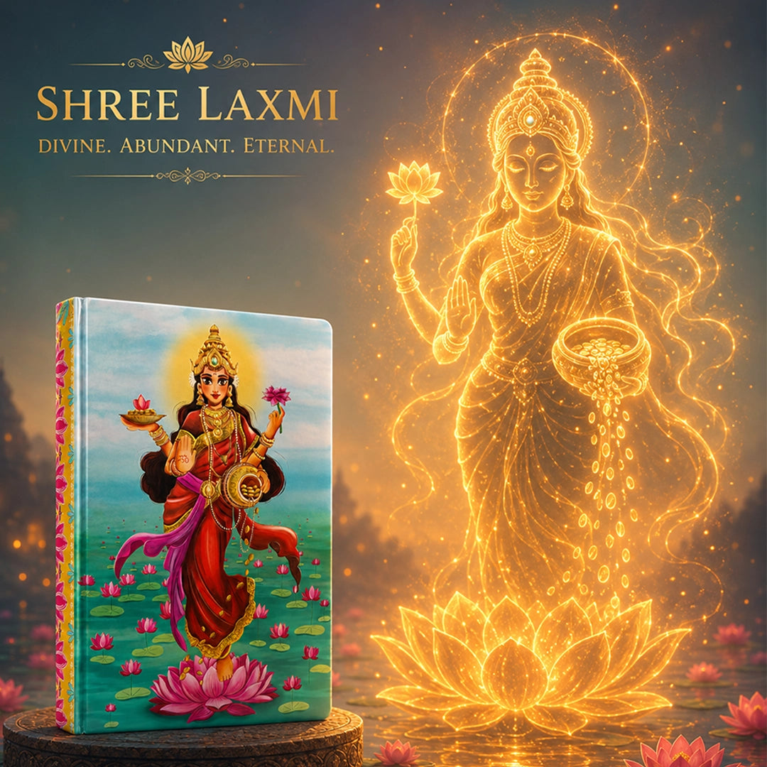 Cute Krishna UV Printed 3D Embossed Illustrated Journal Notebook (Limited Edition)