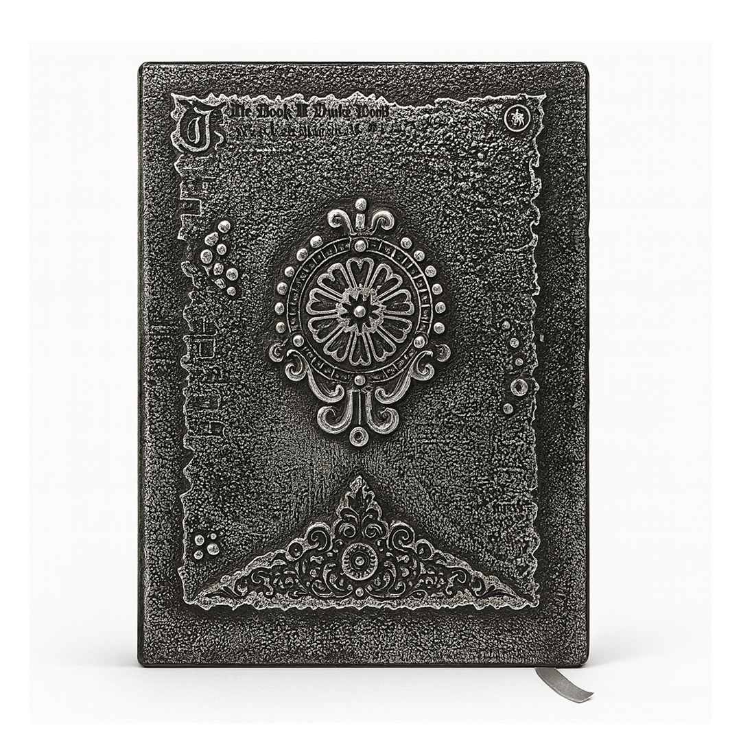 The Bull Head Silver with Blue Gem 3D Embossed Vintage Leather Journal Notebook with Golden Diamond Ball Pen (Limited Edition)
