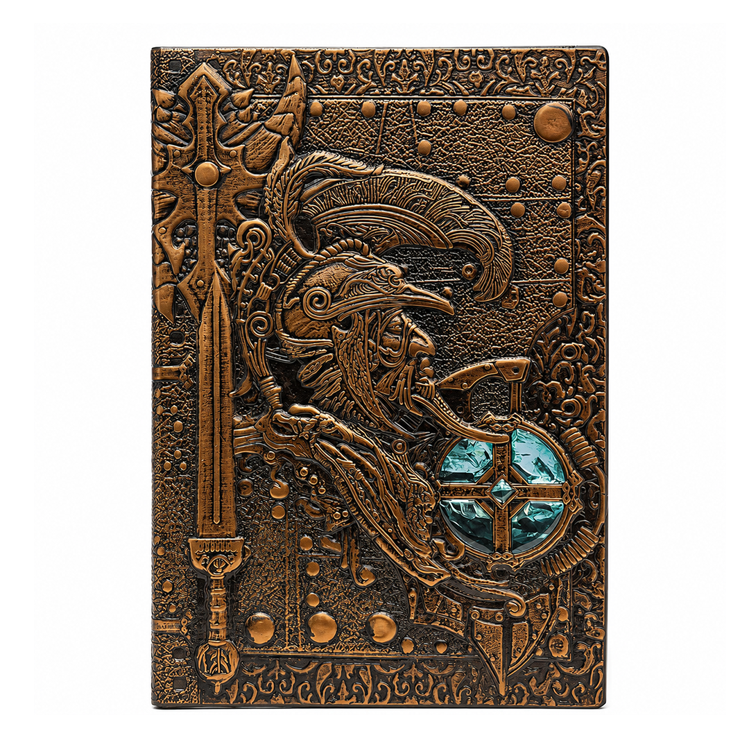 Pirates Red Copper Eternal Guardian – Knight’s Legacy 3D Embossed Vintage Leather Journal Notebook with (Limited Edition)