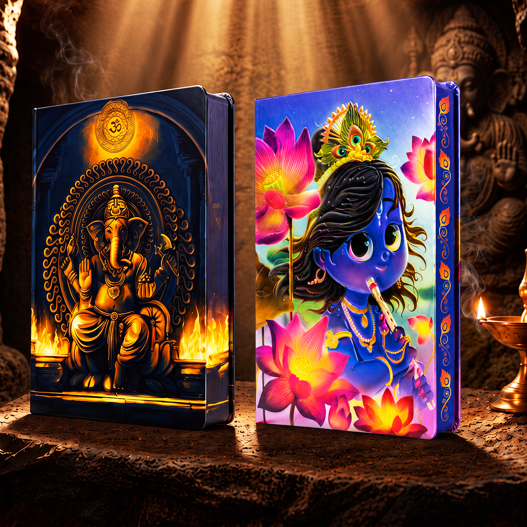 Divine Series UV Printed 3D Embossed Illustrated Diary (Limited Edition) - Set of 2