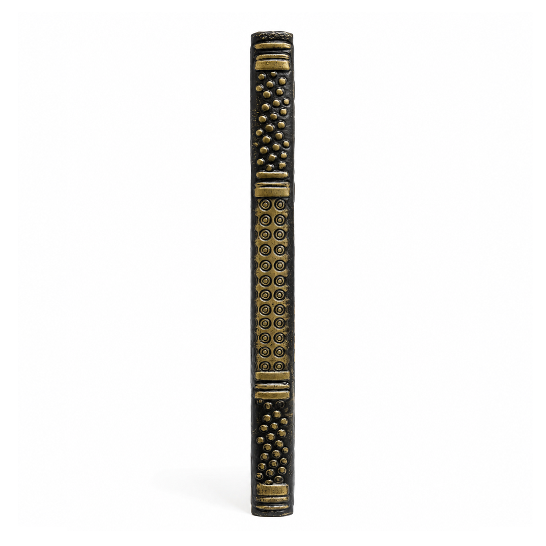 Bronze Queen Enchanted Masquerade 3D Embossed Vintage Leather Journal Notebook (Limited Edition)