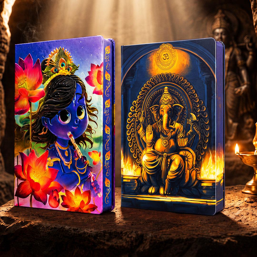 Divine Series UV Printed 3D Embossed Illustrated Diary (Limited Edition) - Set of 2