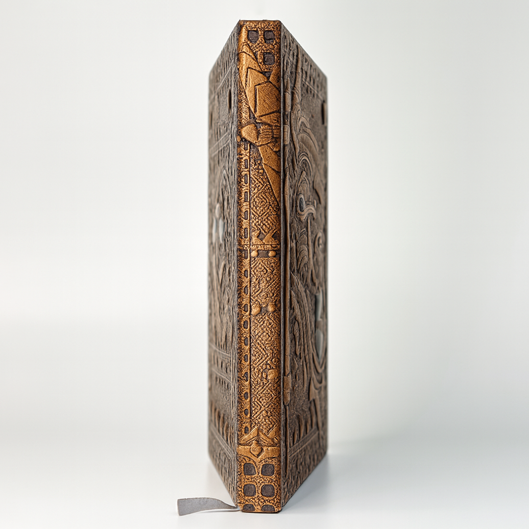 Pirates Red Copper Eternal Guardian – Knight’s Legacy 3D Embossed Vintage Leather Journal Notebook with with Rose Gold Diamond Ball Pen (Limited Edition)
