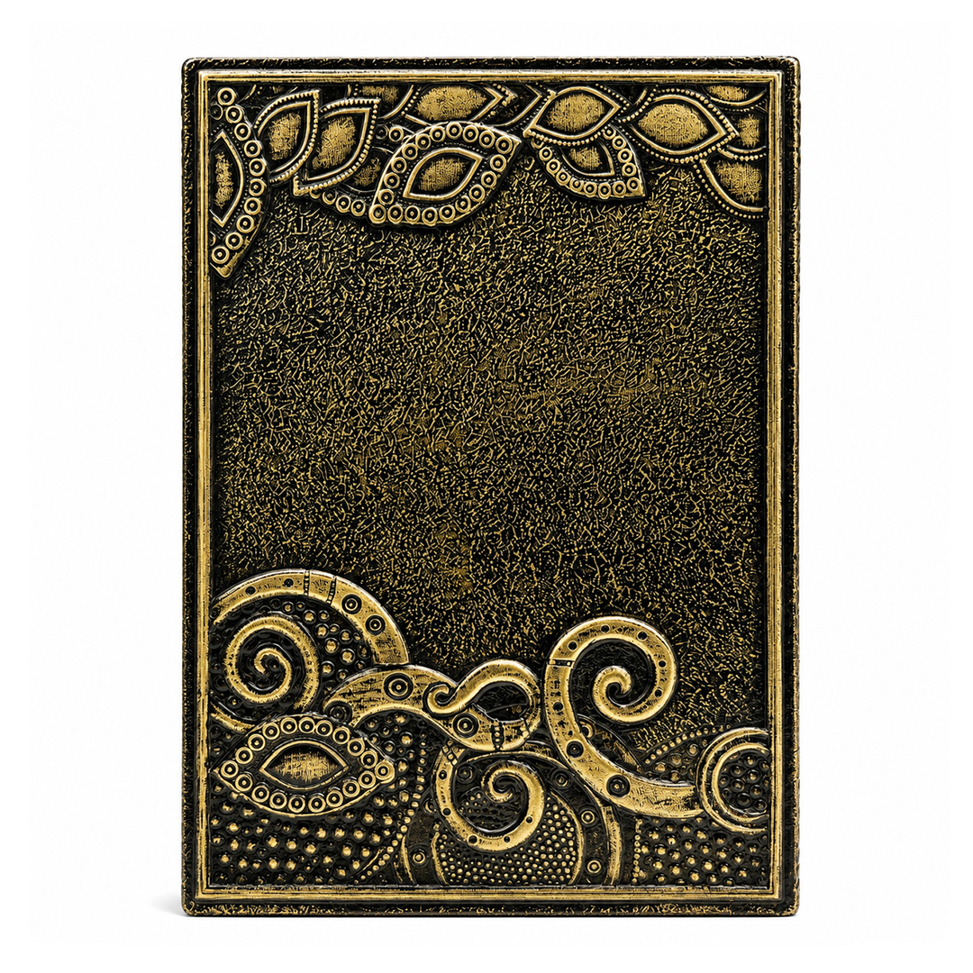 Bronze Queen Enchanted Masquerade 3D Embossed Vintage Leather Journal Notebook (Limited Edition)