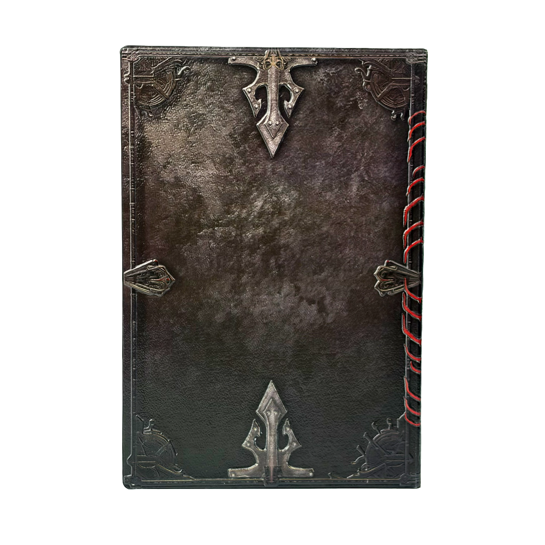 Crimson Arachnis – Web Spider 3D Embossed Vintage Leather Journal Notebook with Golden Diamond Ball Pen (Limited Edition)