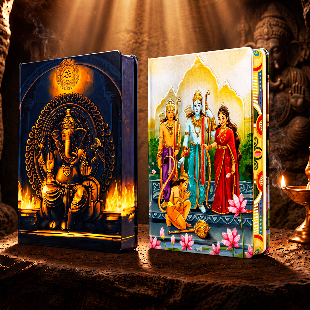 Divine Series UV Printed 3D Embossed Illustrated Diary (Limited Edition) - Set of 2