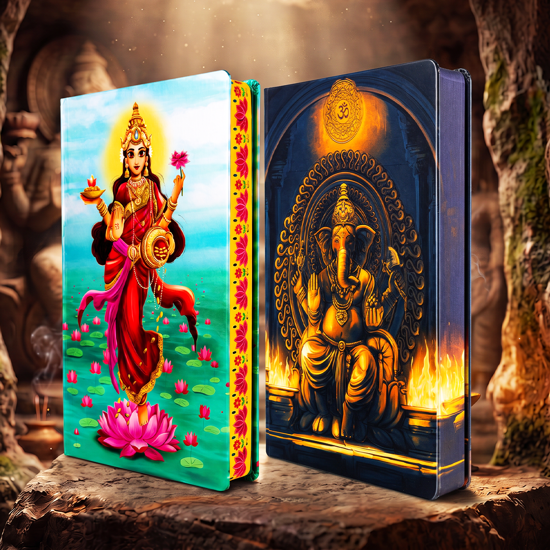 Divine Series UV Printed 3D Embossed Illustrated Diary (Limited Edition) - Set of 2