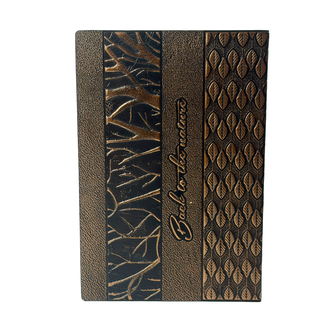 Tree Arbor – Crimson Root Edition 3D Embossed Vintage Leather Journal Notebook with Golden Diamond Ball Pen (Limited Edition)