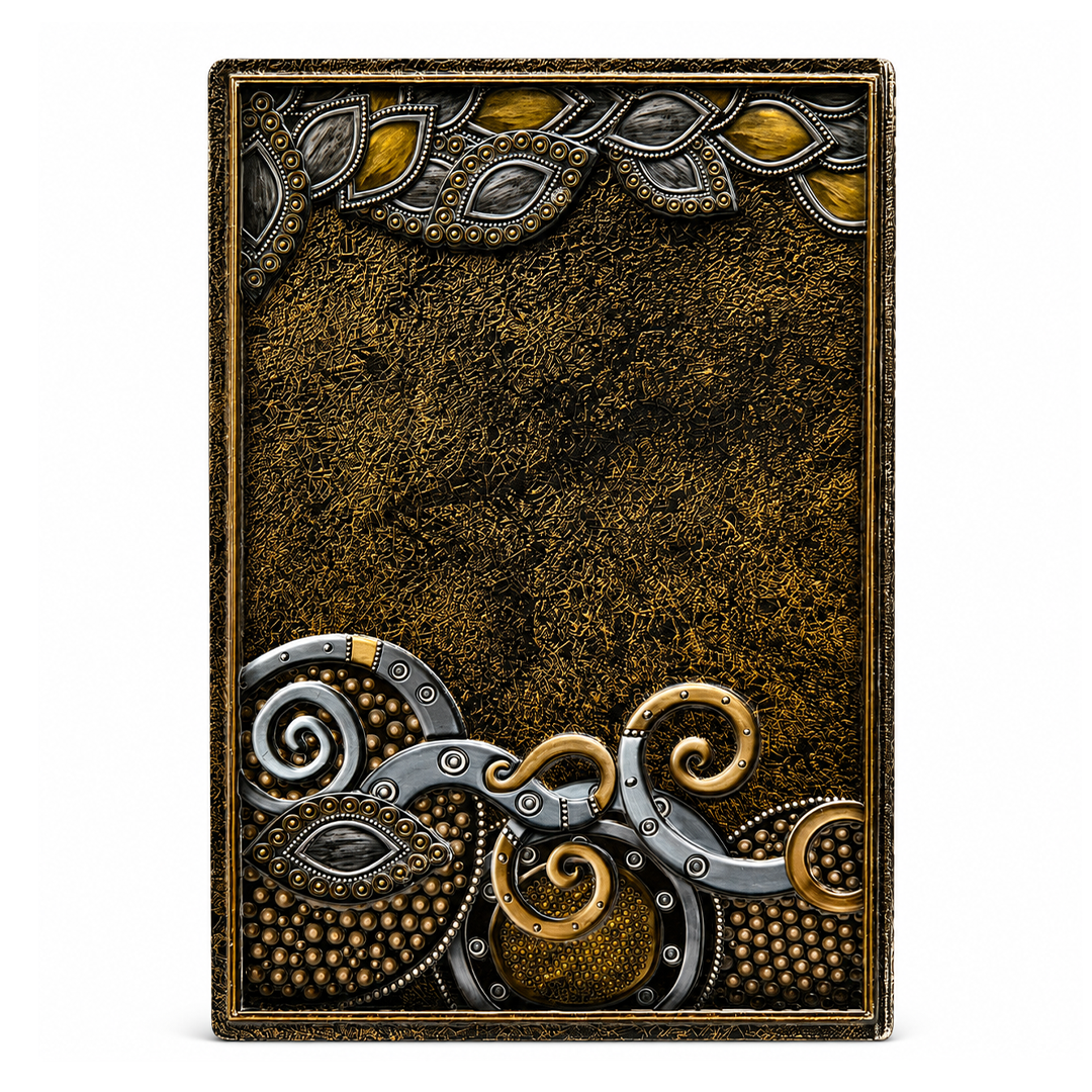 Colorful Queen Enchanted Masquerade 3D Embossed Vintage Leather Journal Notebook (Limited Edition)