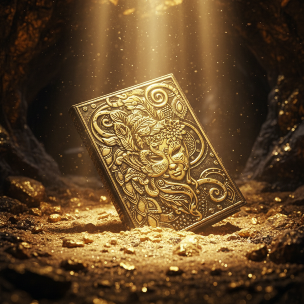 Bronze Queen Enchanted Masquerade 3D Embossed Vintage Leather Journal Notebook with Golden Diamond Ball Pen (Limited Edition)