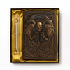 Eternal Requiem – Deathnote Guardian Skull 3D Embossed Vintage Leather Journal Notebook with Golden Diamond Ball Pen (Limited Edition)