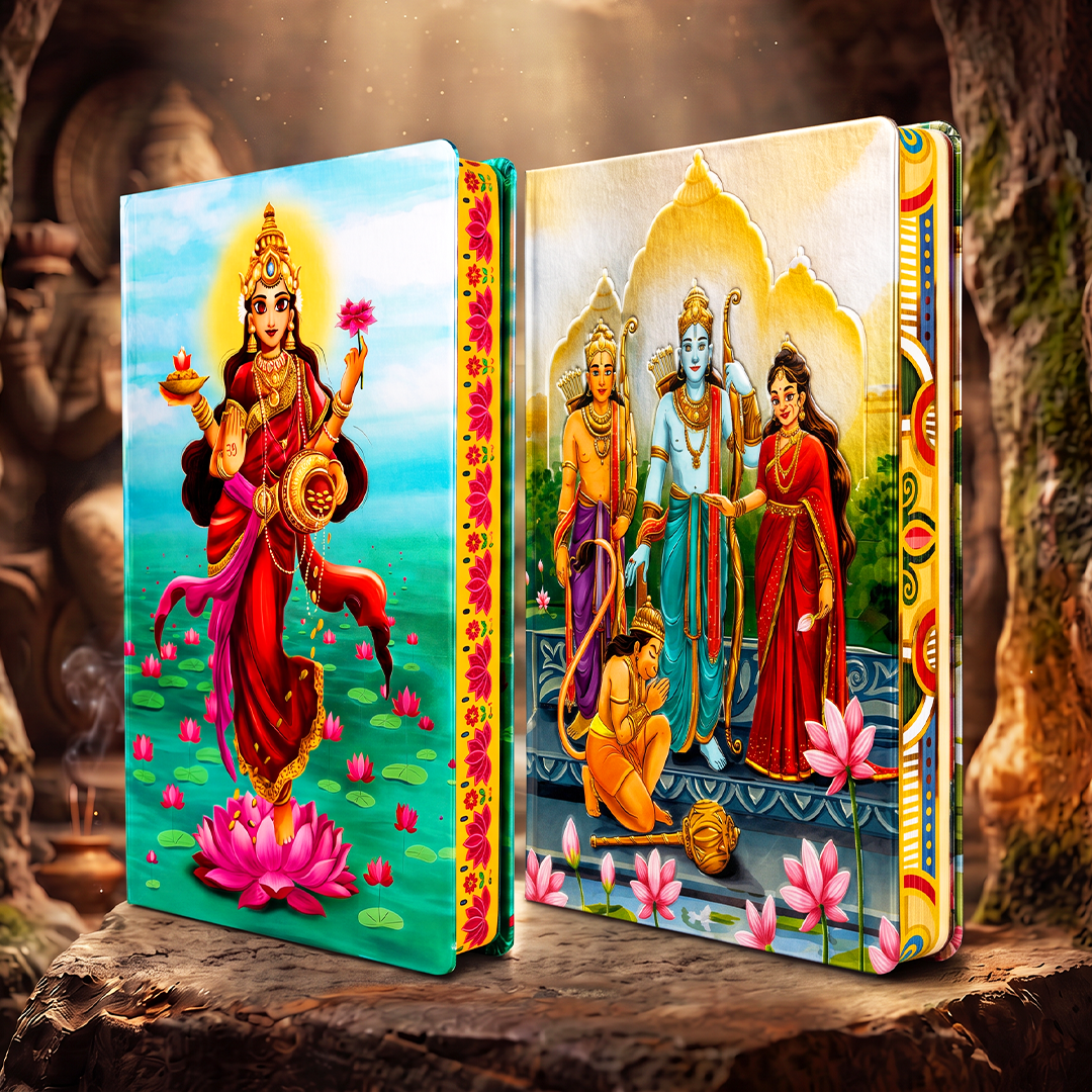 Divine Series UV Printed 3D Embossed Illustrated Diary (Limited Edition) - Set of 2