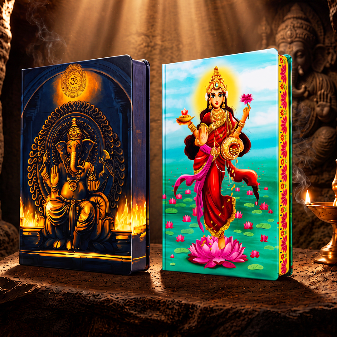 Divine Series UV Printed 3D Embossed Illustrated Diary (Limited Edition) - Set of 2