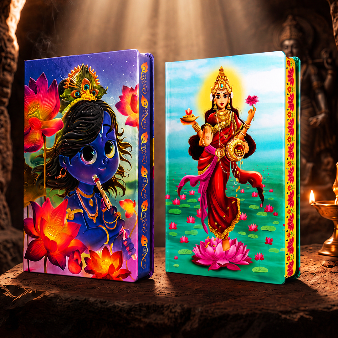 Divine Series UV Printed 3D Embossed Illustrated Diary (Limited Edition) - Set of 2