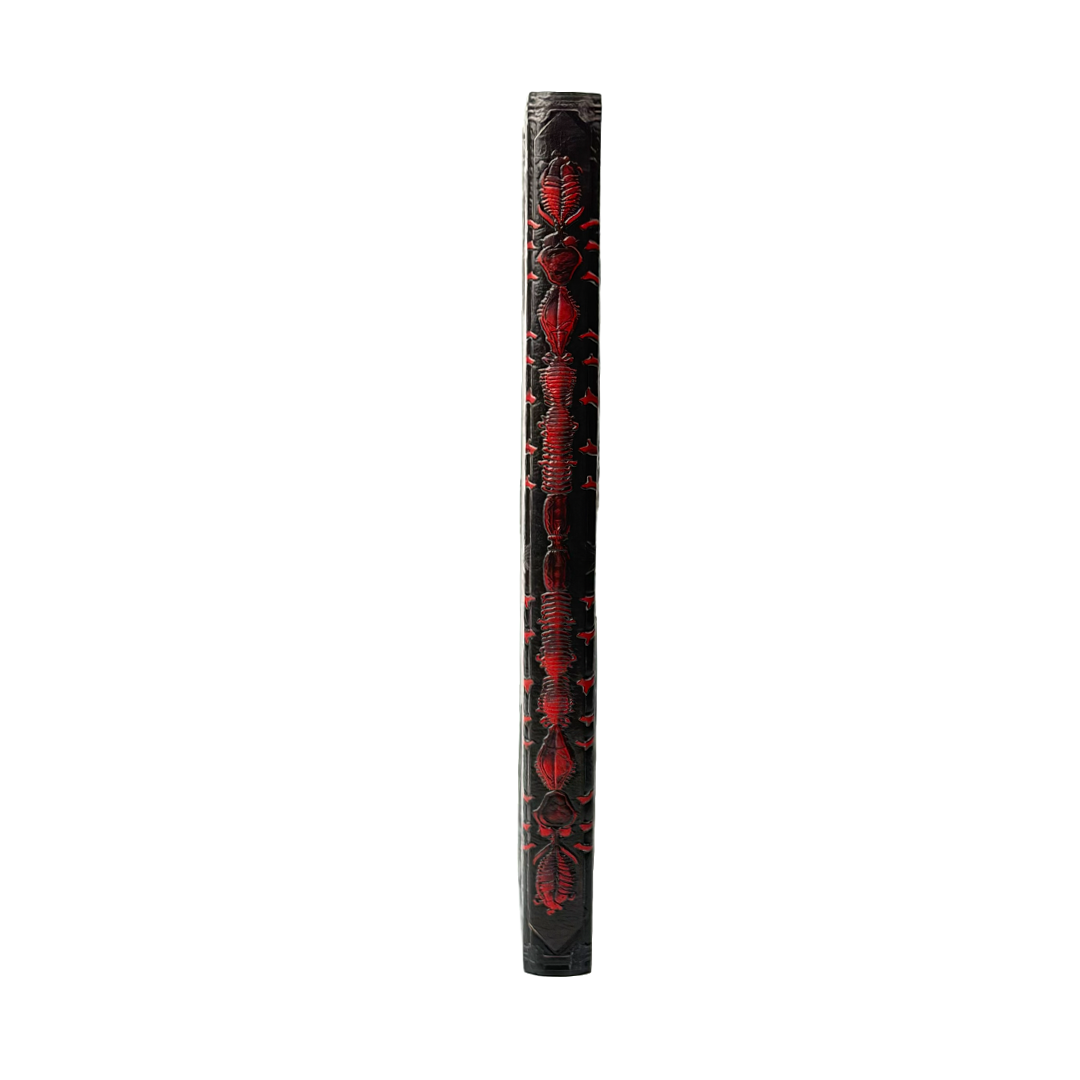 Crimson Arachnis – Web Spider 3D Embossed Vintage Leather Journal Notebook with Golden Diamond Ball Pen (Limited Edition)