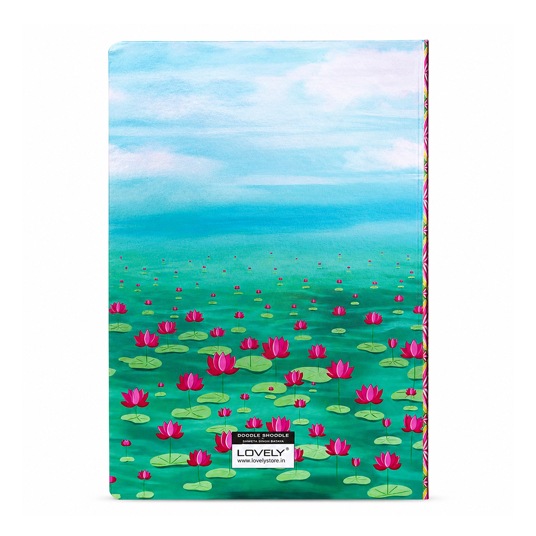 Goddess Lakshmi UV Printed 3D Embossed Illustrated Journal Notebook (Limited Edition)