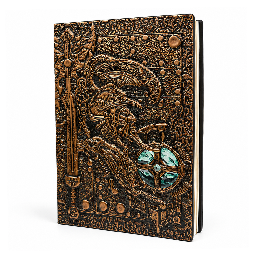 Pirates Red Copper Eternal Guardian – Knight’s Legacy 3D Embossed Vintage Leather Journal Notebook with (Limited Edition)
