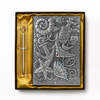 Oceanic Dreams – Underwater Sea 3D Embossed Vintage Leather Journal Notebook with Golden Diamond Ball Pen (Limited Edition)