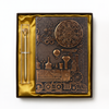 ChronoSoul – Time Machine 3D Embossed Vintage Leather Journal Notebook with Golden Diamond Ball Pen (Limited Edition)