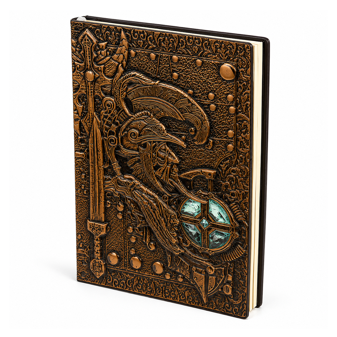 Pirates Red Copper Eternal Guardian – Knight’s Legacy 3D Embossed Vintage Leather Journal Notebook with (Limited Edition)