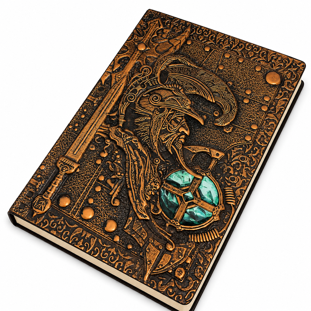Pirates Red Copper Eternal Guardian – Knight’s Legacy 3D Embossed Vintage Leather Journal Notebook with (Limited Edition)