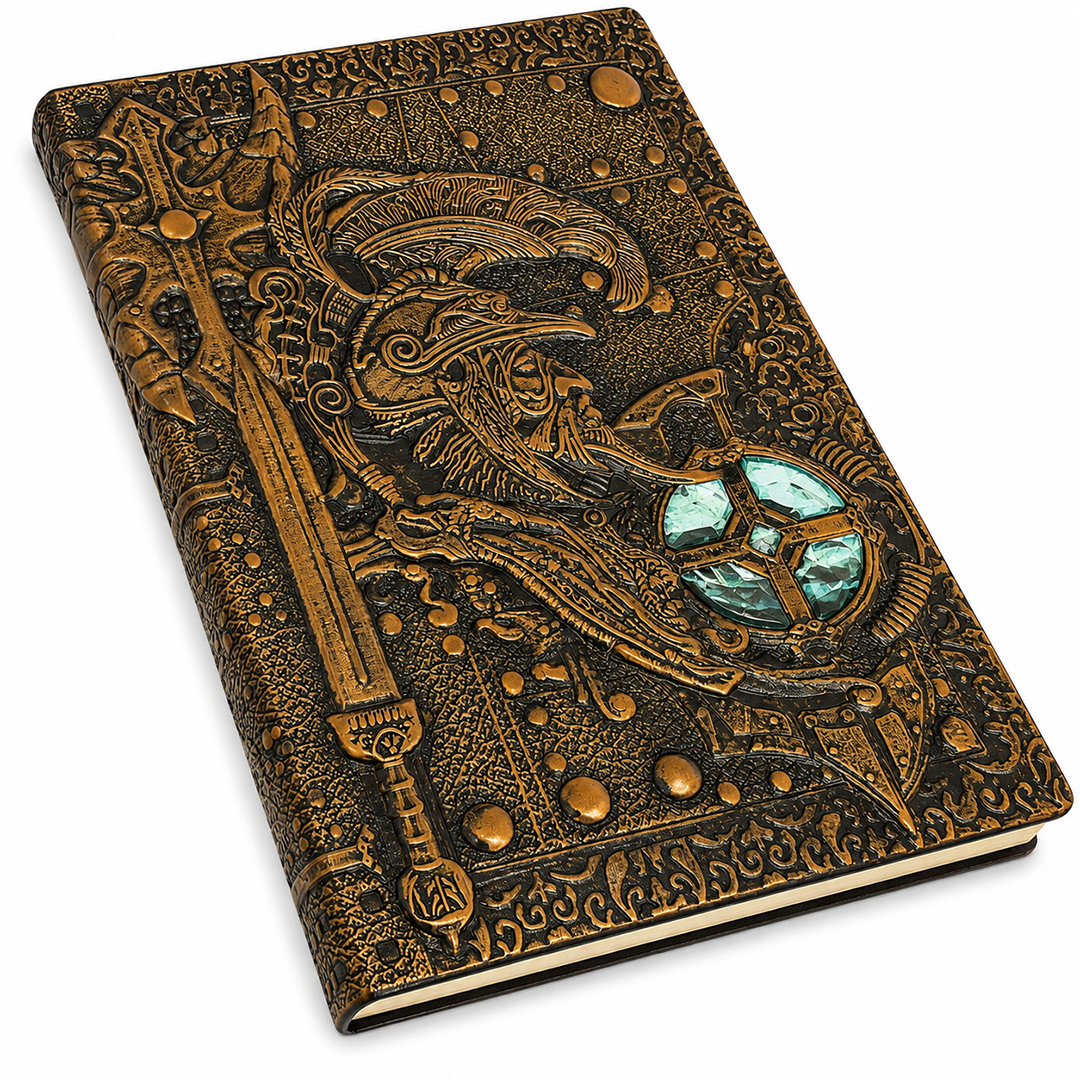 Pirates Red Copper Eternal Guardian – Knight’s Legacy 3D Embossed Vintage Leather Journal Notebook with (Limited Edition)