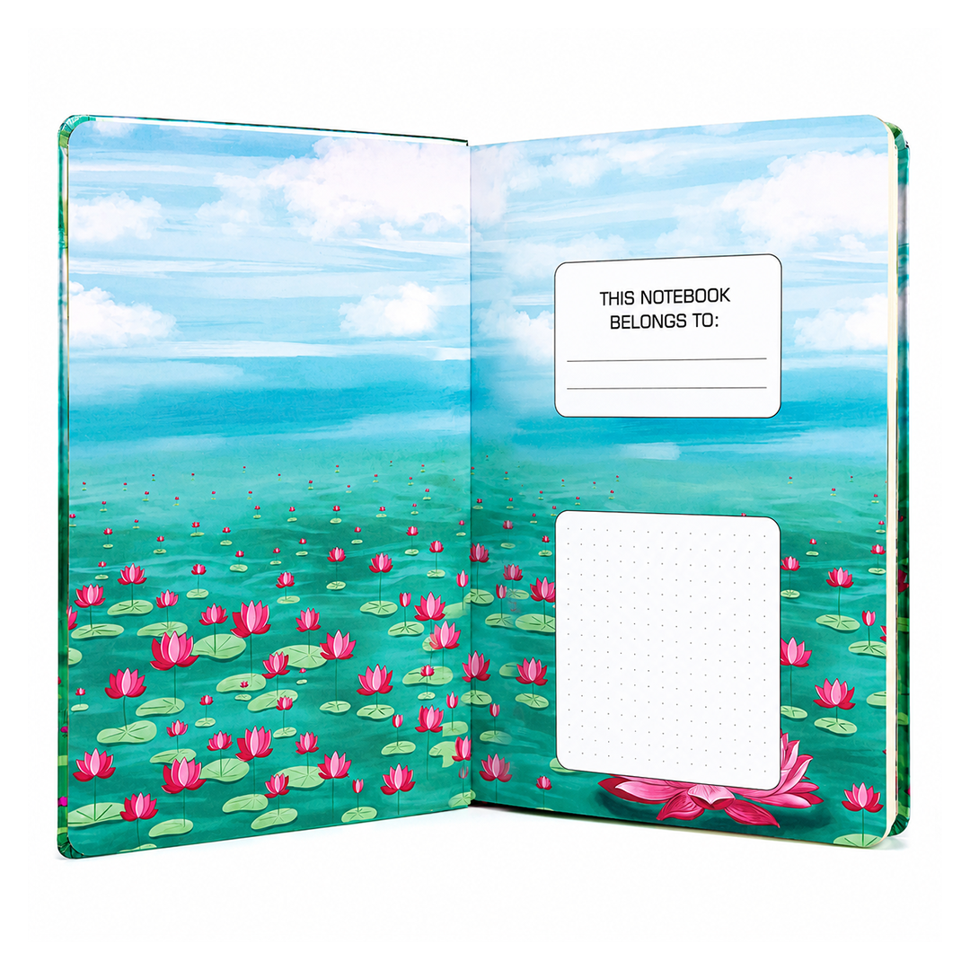 Goddess Lakshmi UV Printed 3D Embossed Illustrated Journal Notebook (Limited Edition)