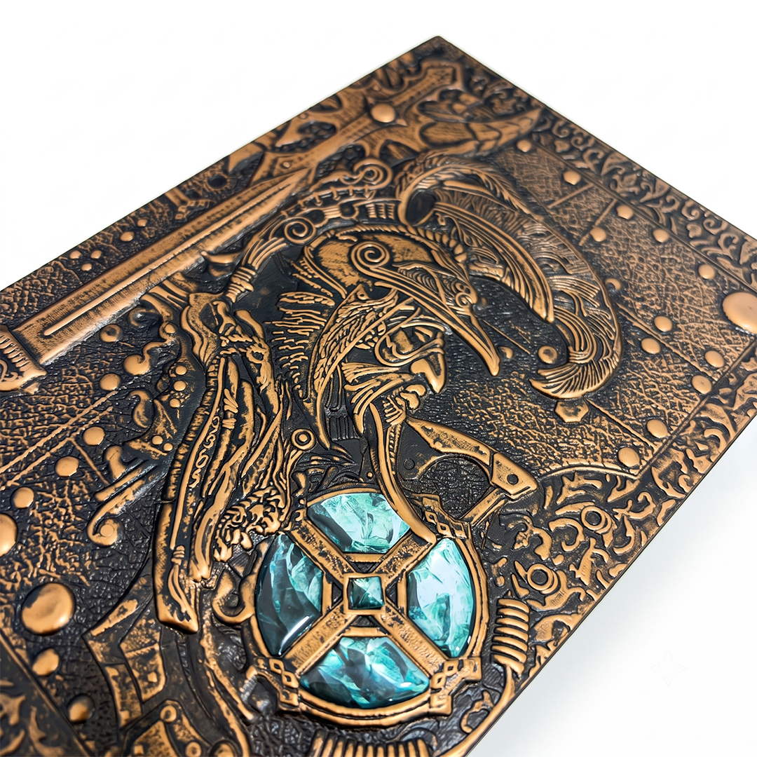 Pirates Red Copper Eternal Guardian – Knight’s Legacy 3D Embossed Vintage Leather Journal Notebook with (Limited Edition)