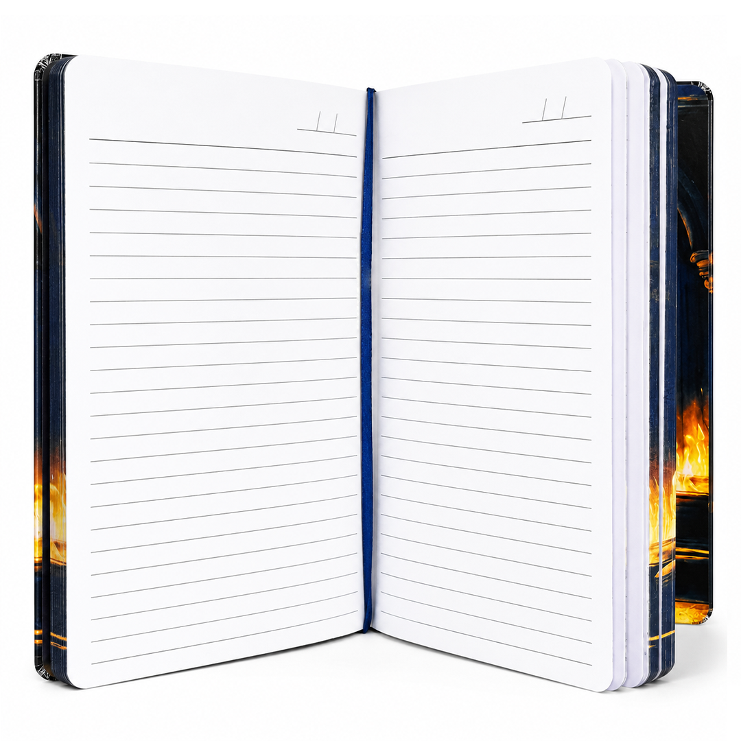 Ganpati Bappa UV Printed 3D Embossed Illustrated Journal Notebook (Limited Edition)