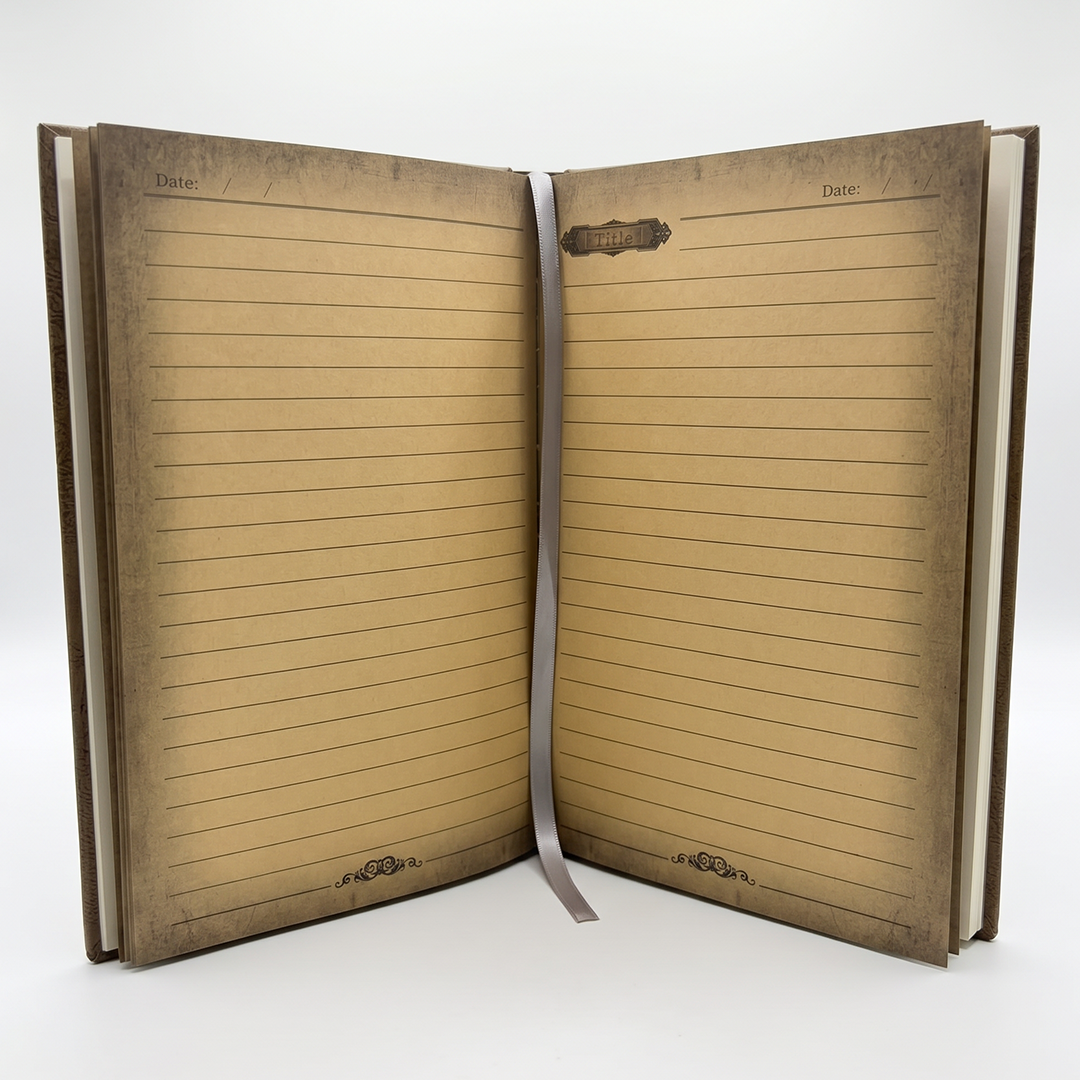 Bronze Queen Enchanted Masquerade 3D Embossed Vintage Leather Journal Notebook (Limited Edition)