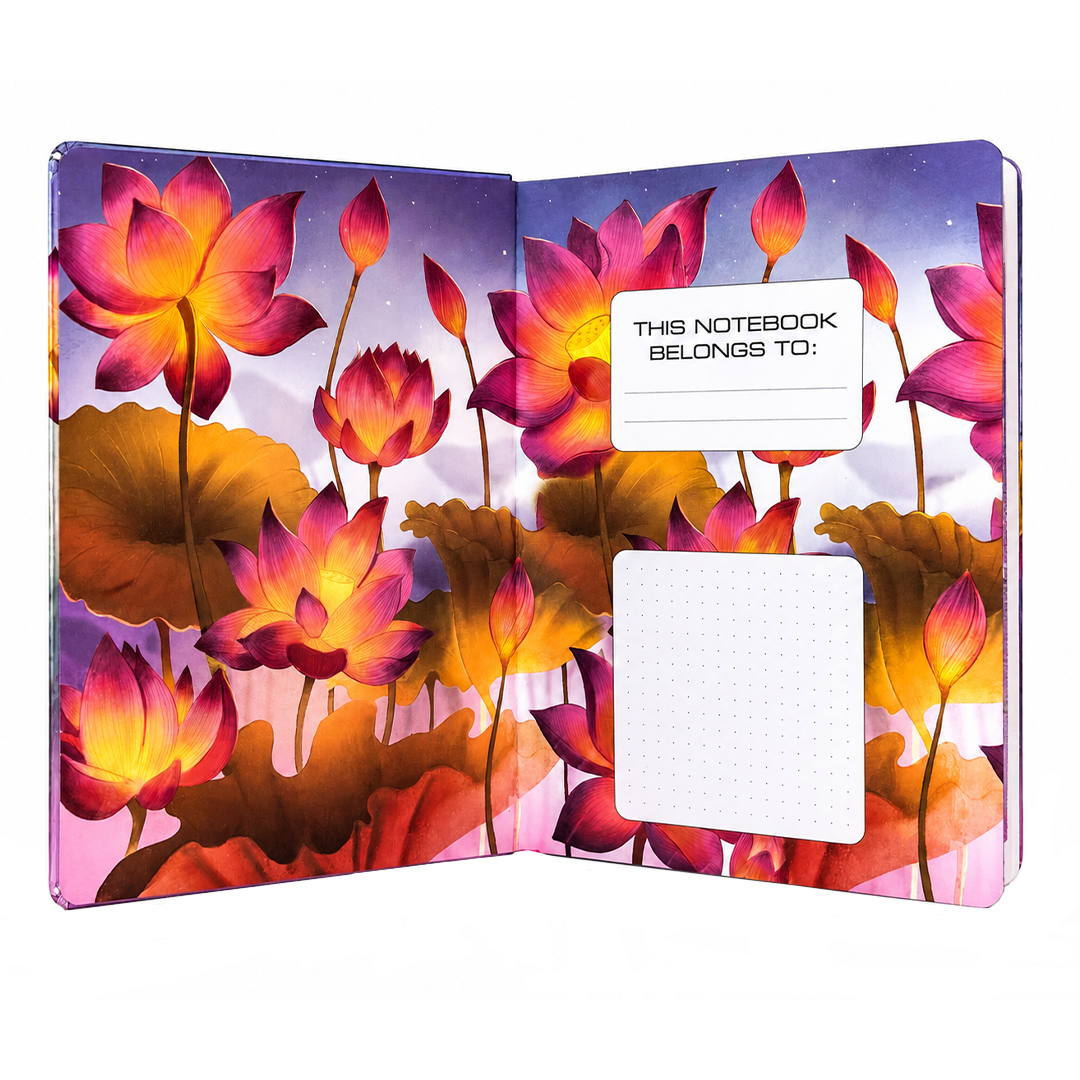 Cute Krishna UV Printed 3D Embossed Illustrated Journal Notebook (Limited Edition)