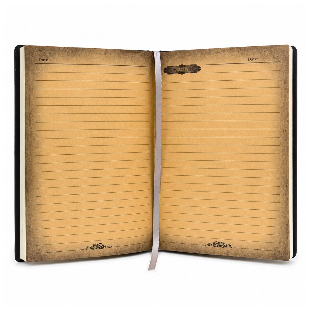 ChronoSoul – Time Machine Silver 3D Embossed Vintage Leather Journal Notebook (Limited Edition)