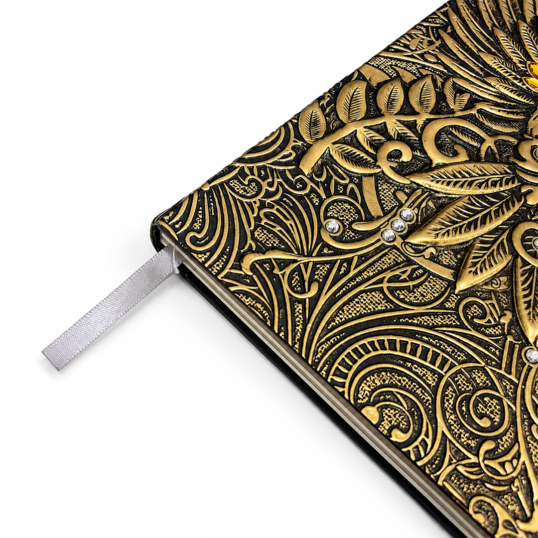 Eagle Bronze Celestial Phoenix 3D Embossed Vintage Leather Journal Notebook (Limited Edition)