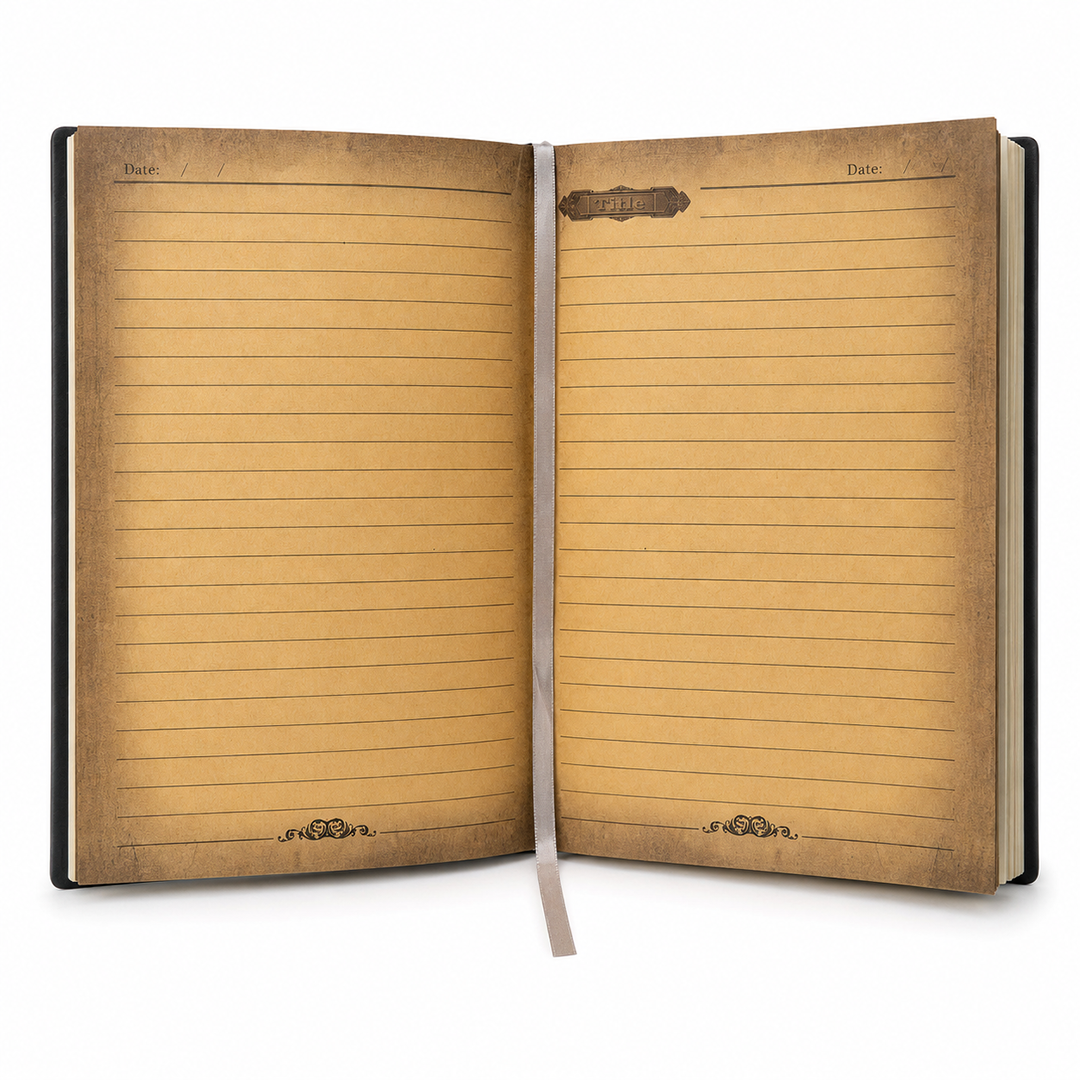 ChronoSoul – Time Machine Red Copper 3D Embossed Vintage Leather Journal Notebook (Limited Edition)