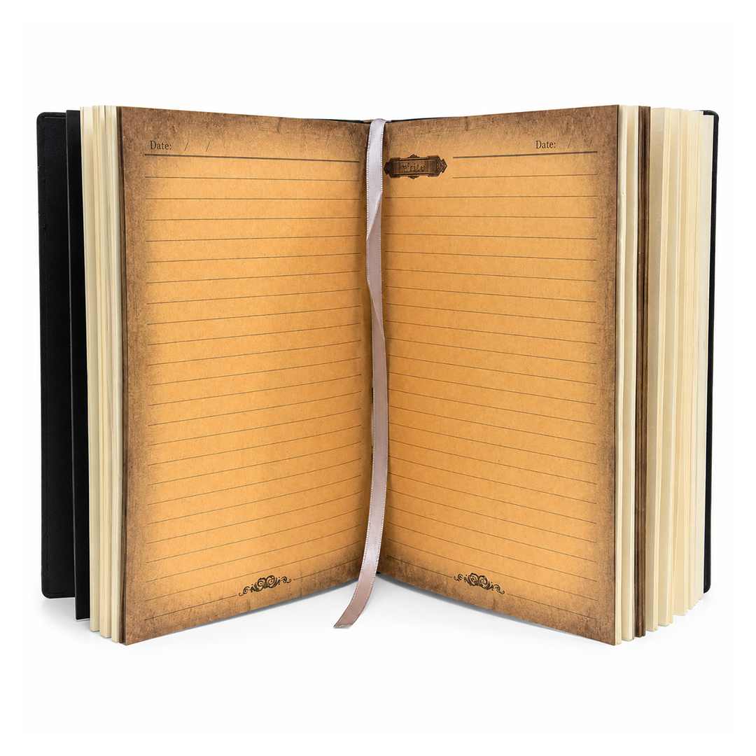 ChronoSoul – Time Machine Silver 3D Embossed Vintage Leather Journal Notebook (Limited Edition)