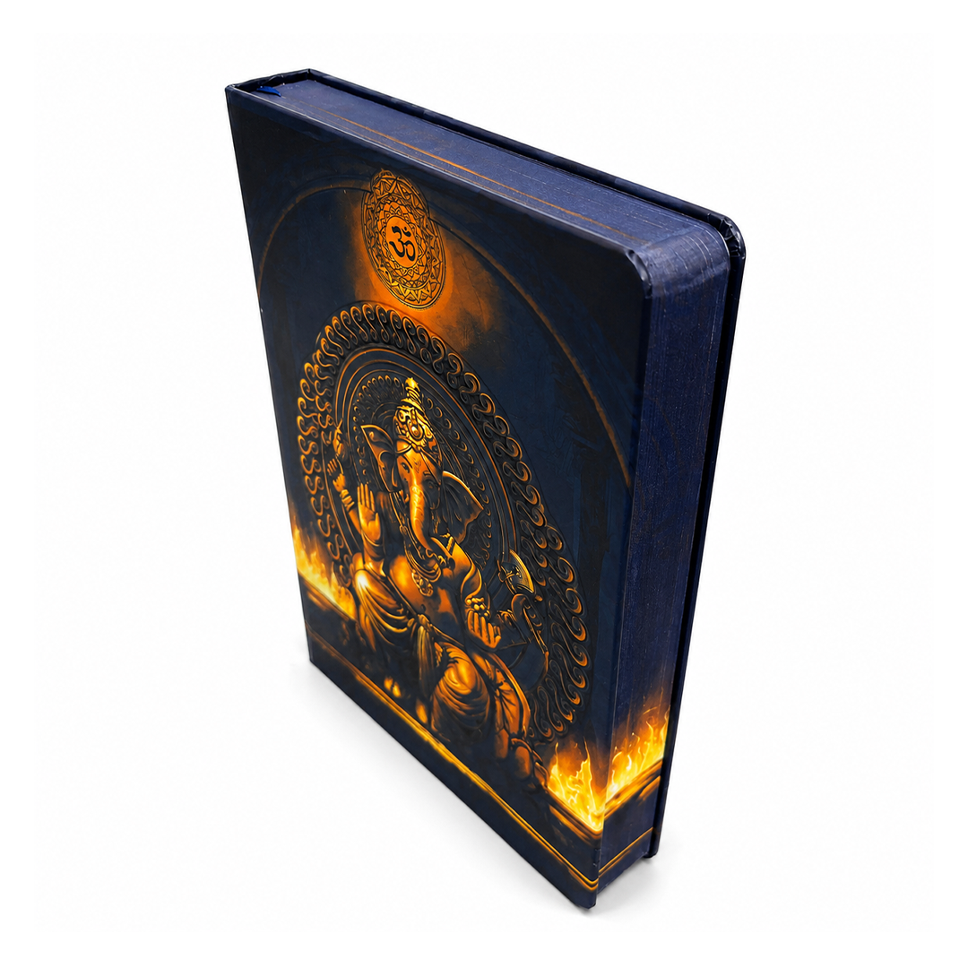 Ganpati Bappa UV Printed 3D Embossed Illustrated Journal Notebook (Limited Edition)