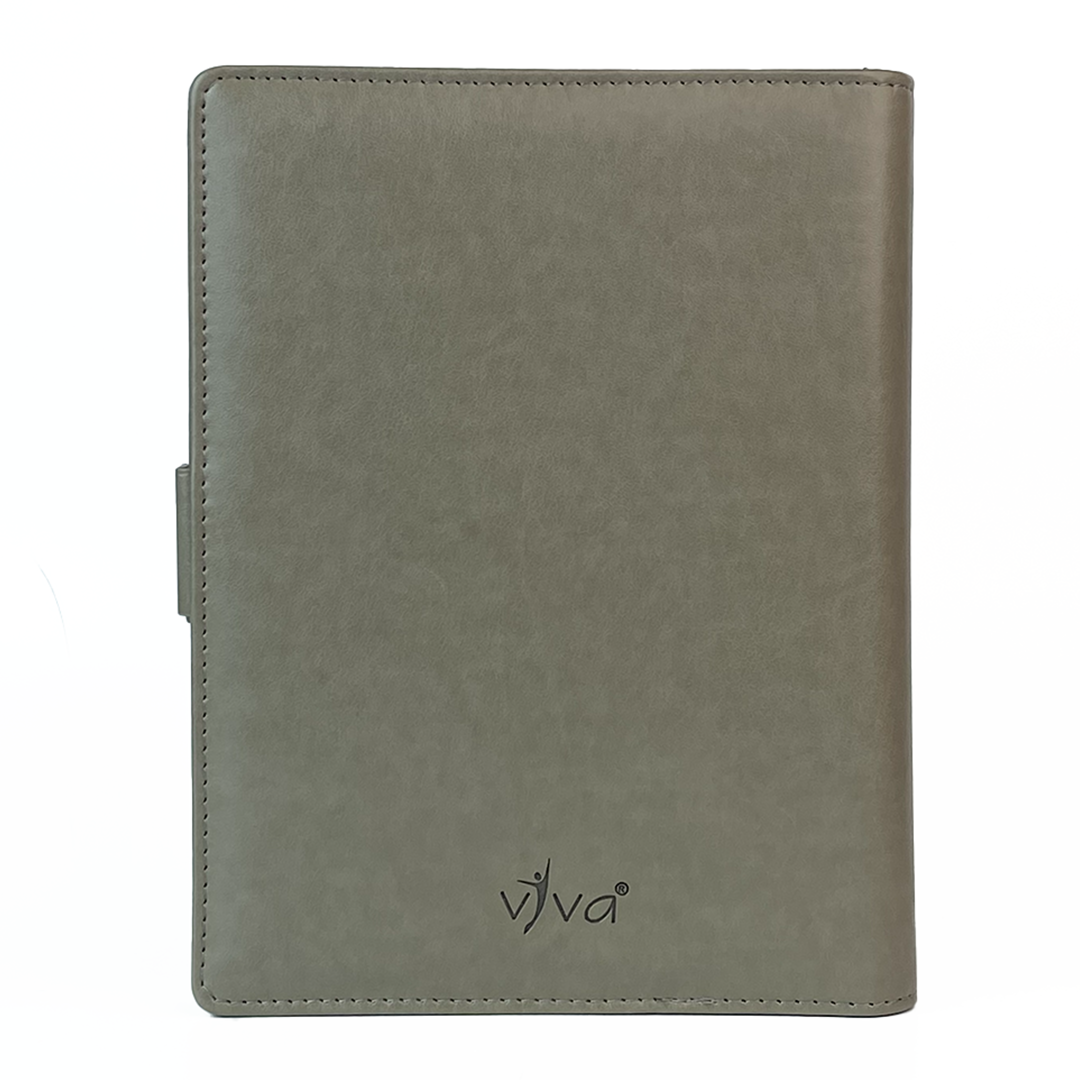 Next Gen - Smart Wireless Charging 8000 mAh Powerbank Notebook with 16 GB Pendrive - (Free Name Personalisation) - Grey