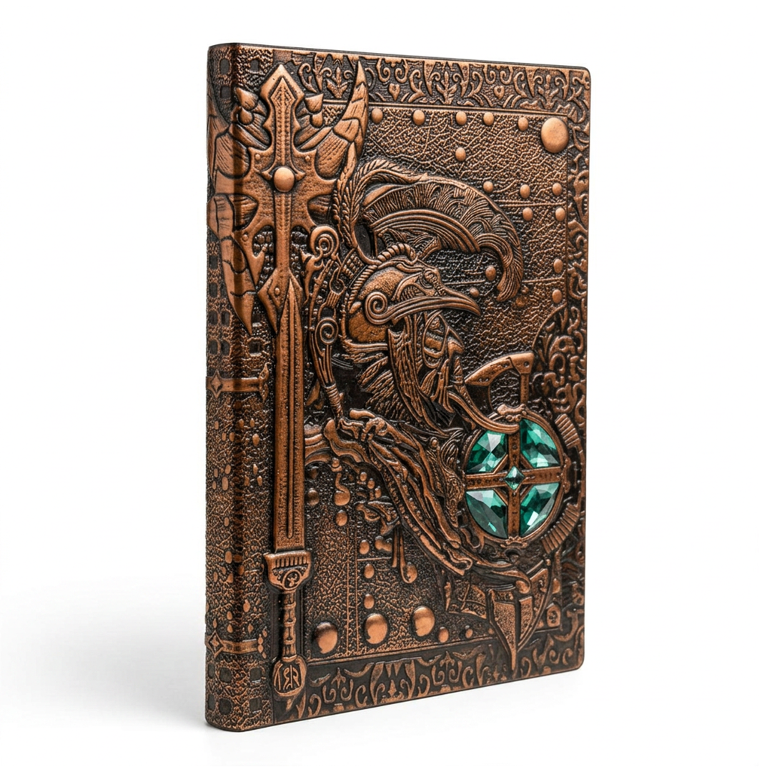 Pirates Red Copper Eternal Guardian – Knight’s Legacy 3D Embossed Vintage Leather Journal Notebook with (Limited Edition)