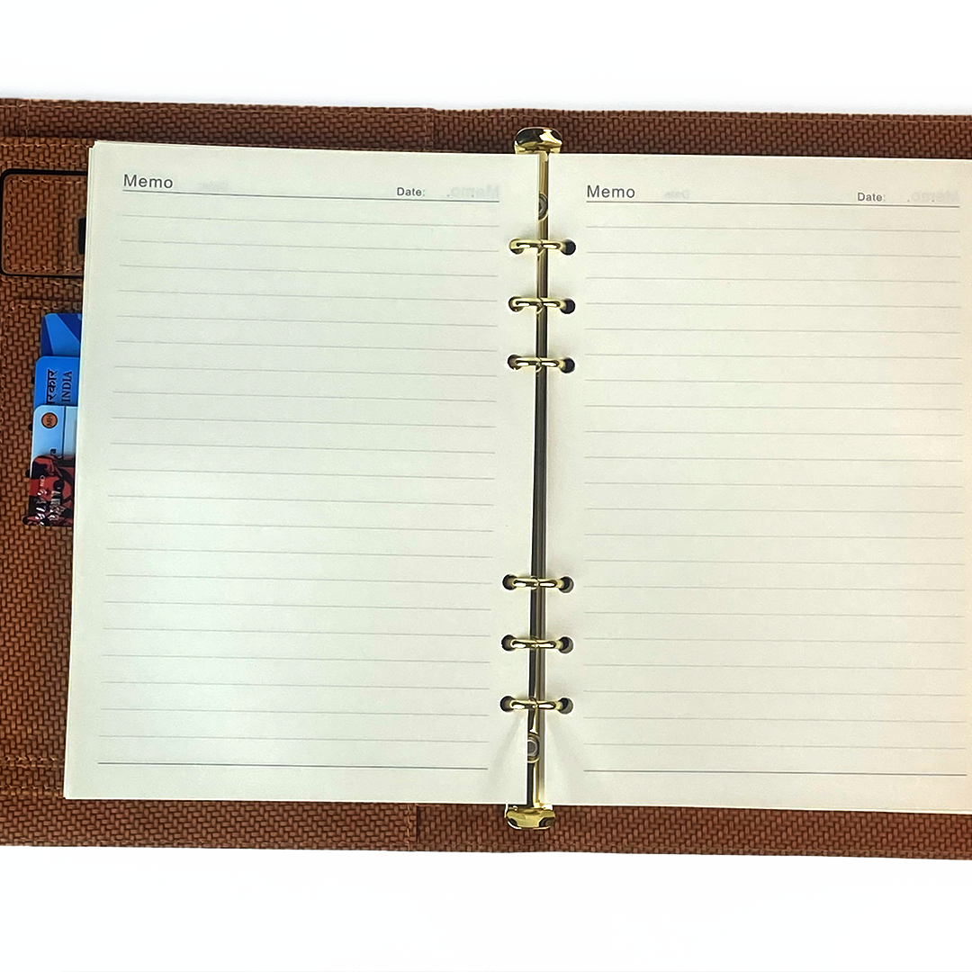 Sparq Smart – Wireless Charging Powerbank Ringbinder Notebook - Tan