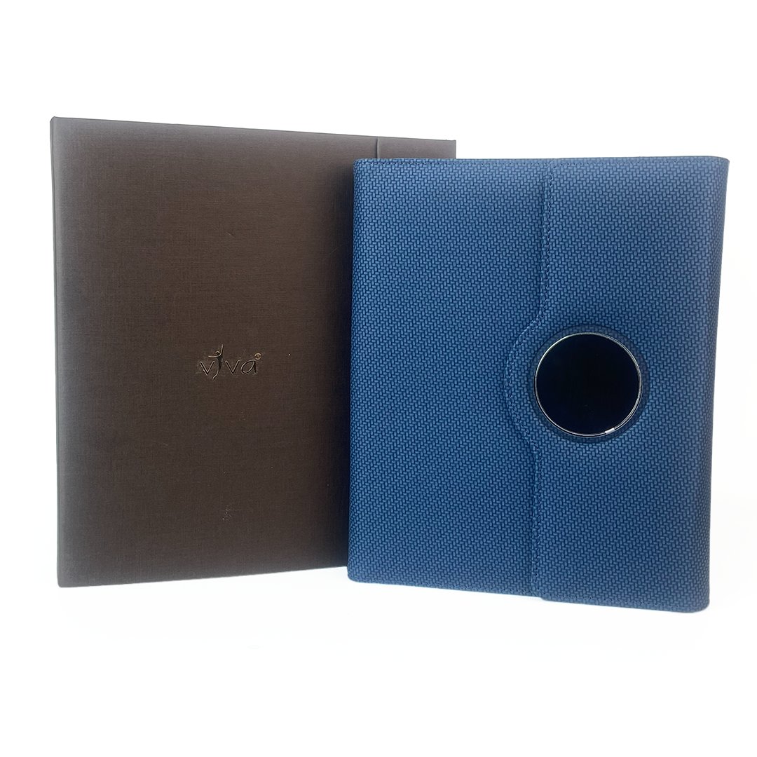 Sparq Smart – Wireless Charging Powerbank Ringbinder Notebook - Navy Blue