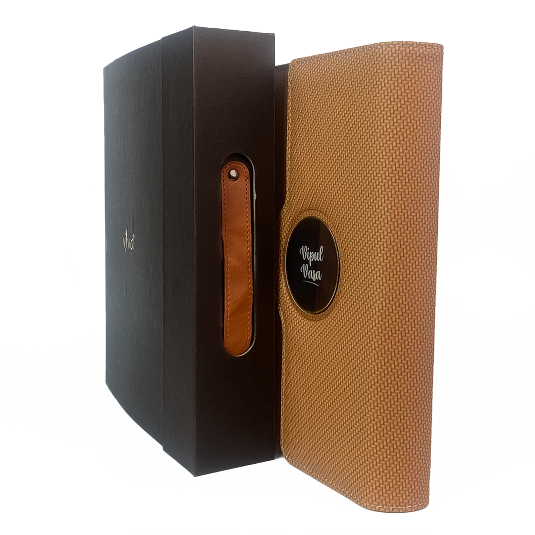 Sparq Smart – Wireless Charging Powerbank Ringbinder Notebook - Tan