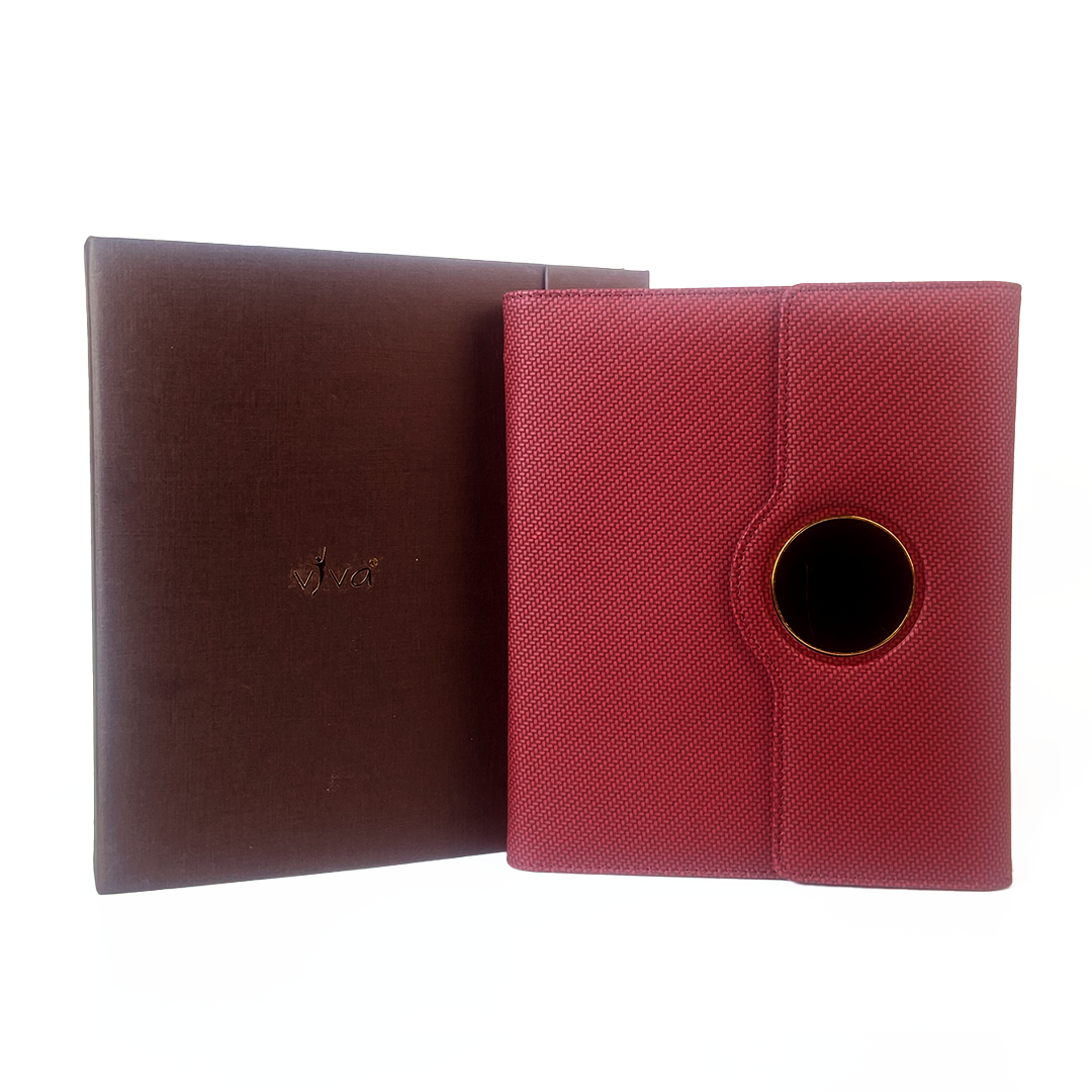 Sparq Smart – Wireless Charging Powerbank Ringbinder Notebook - Burgundy