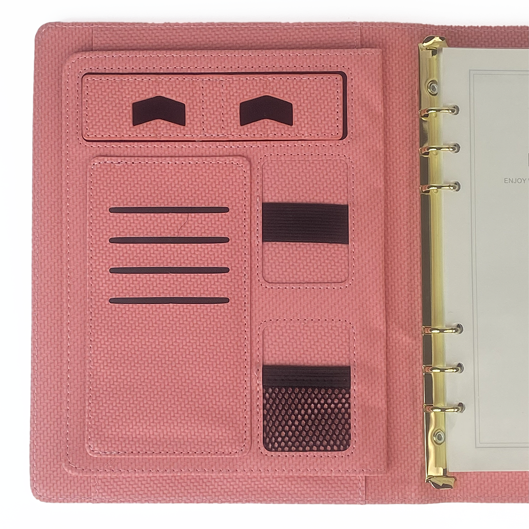 Sparq Smart – Wireless Charging Powerbank Ringbinder Notebook - Pink