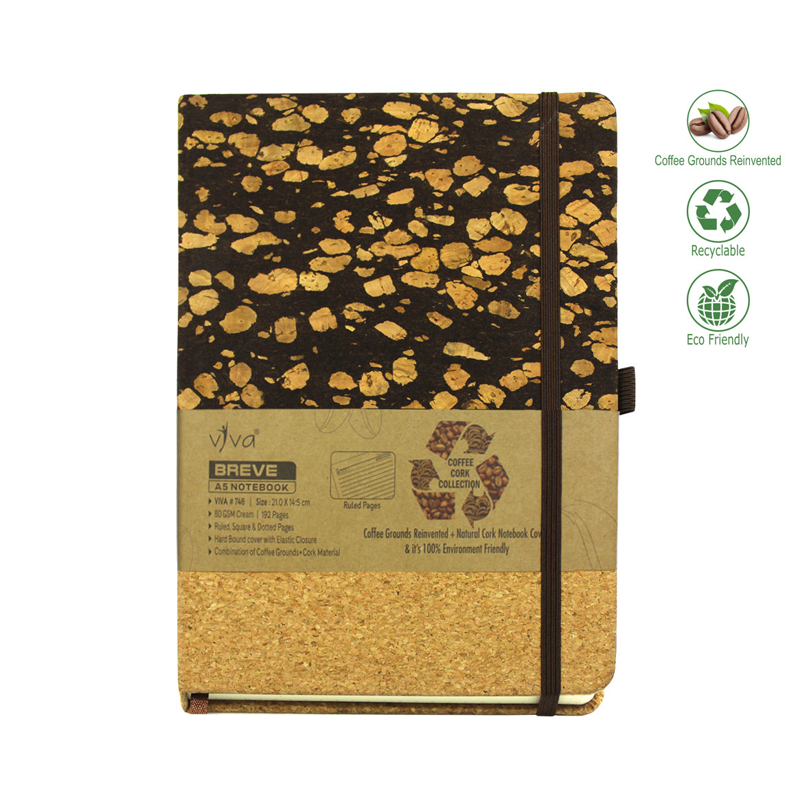 Breve Coffee Notebook & Submarine Espresso Coffee Pen Gift Set - Viva Global