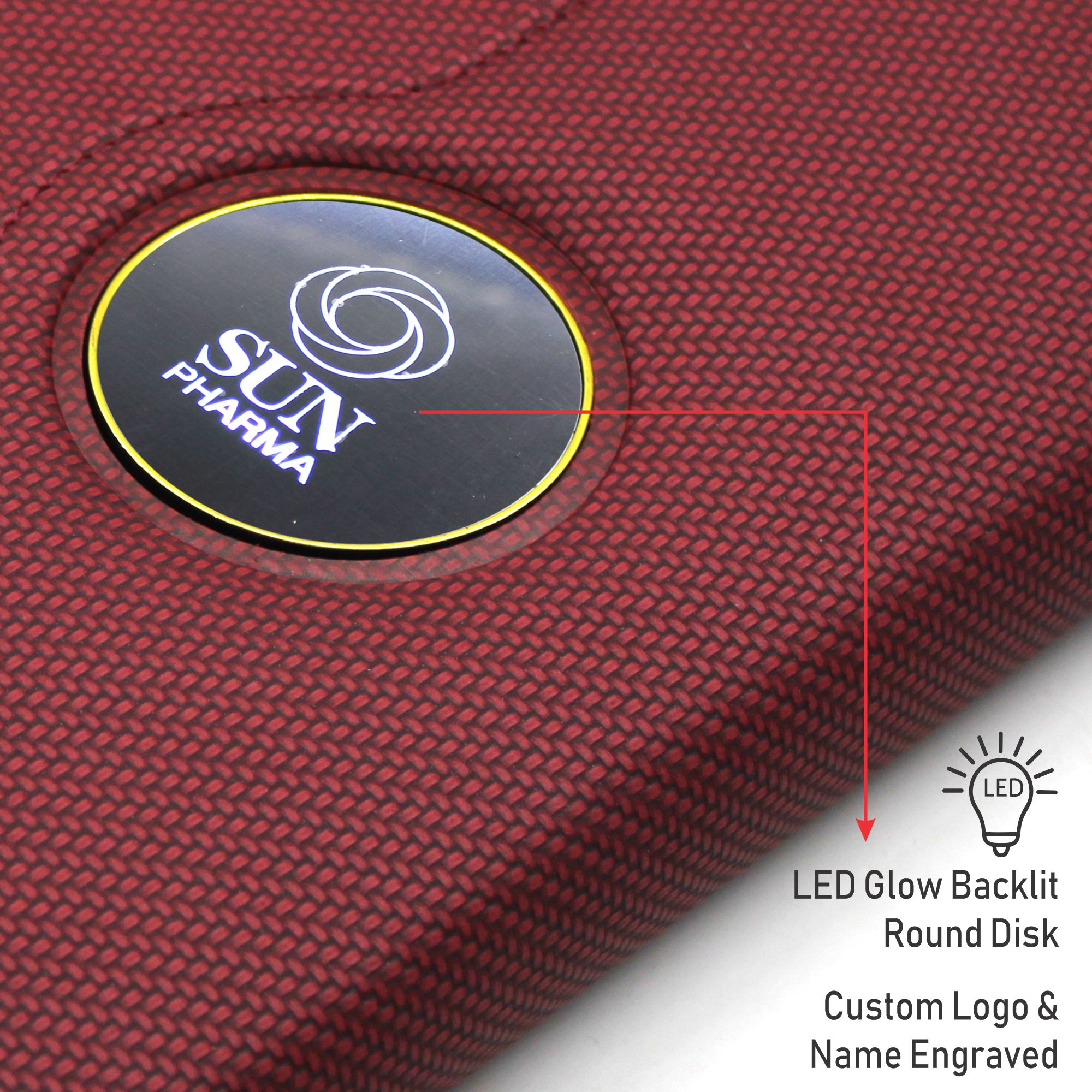 Sparq Smart Wireless Charging 8000 mAh Powerbank Notebook (Free Name Personalisation) - Burgundy