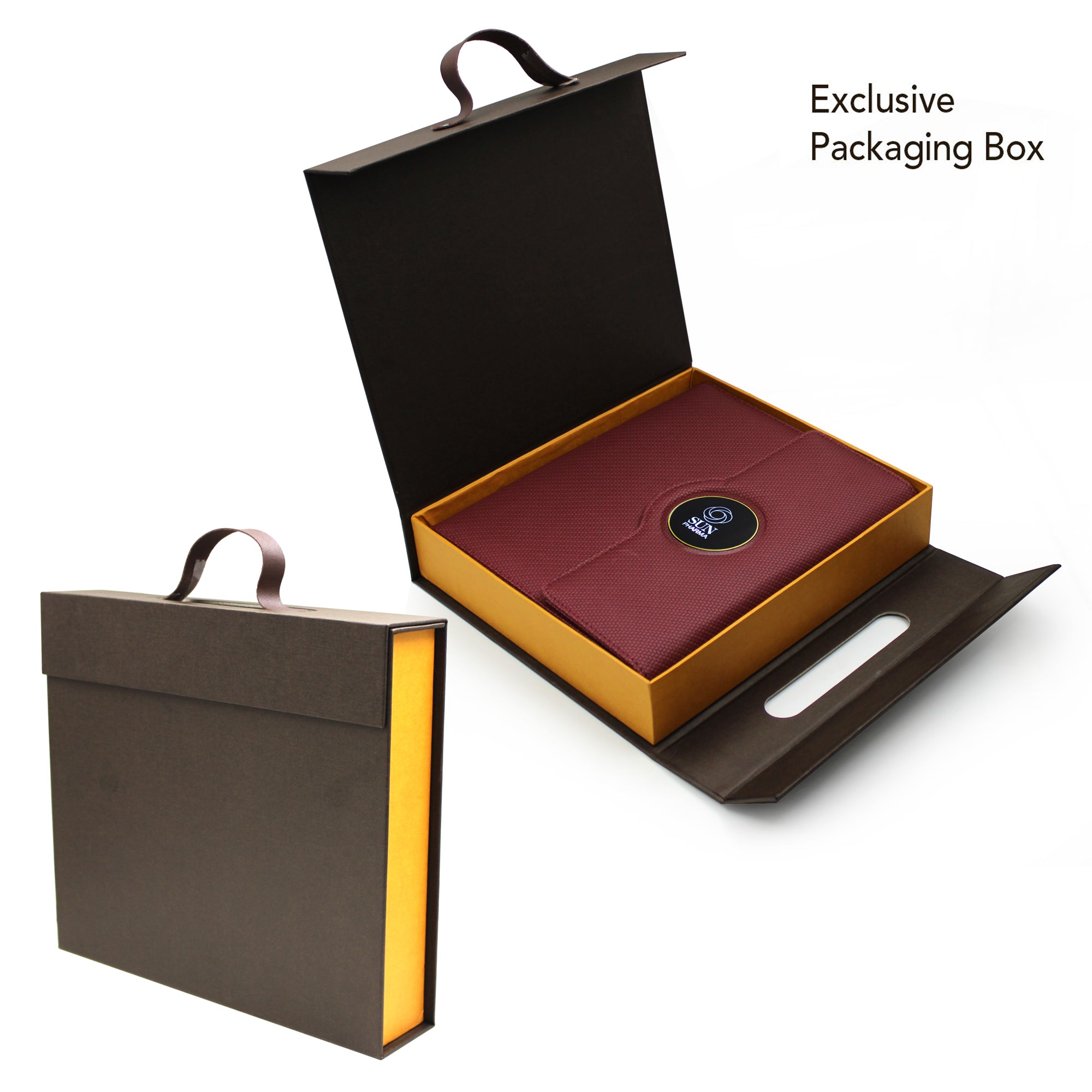 Sparq Smart Wireless Charging 8000 mAh Powerbank Notebook (Free Name Personalisation) - Burgundy