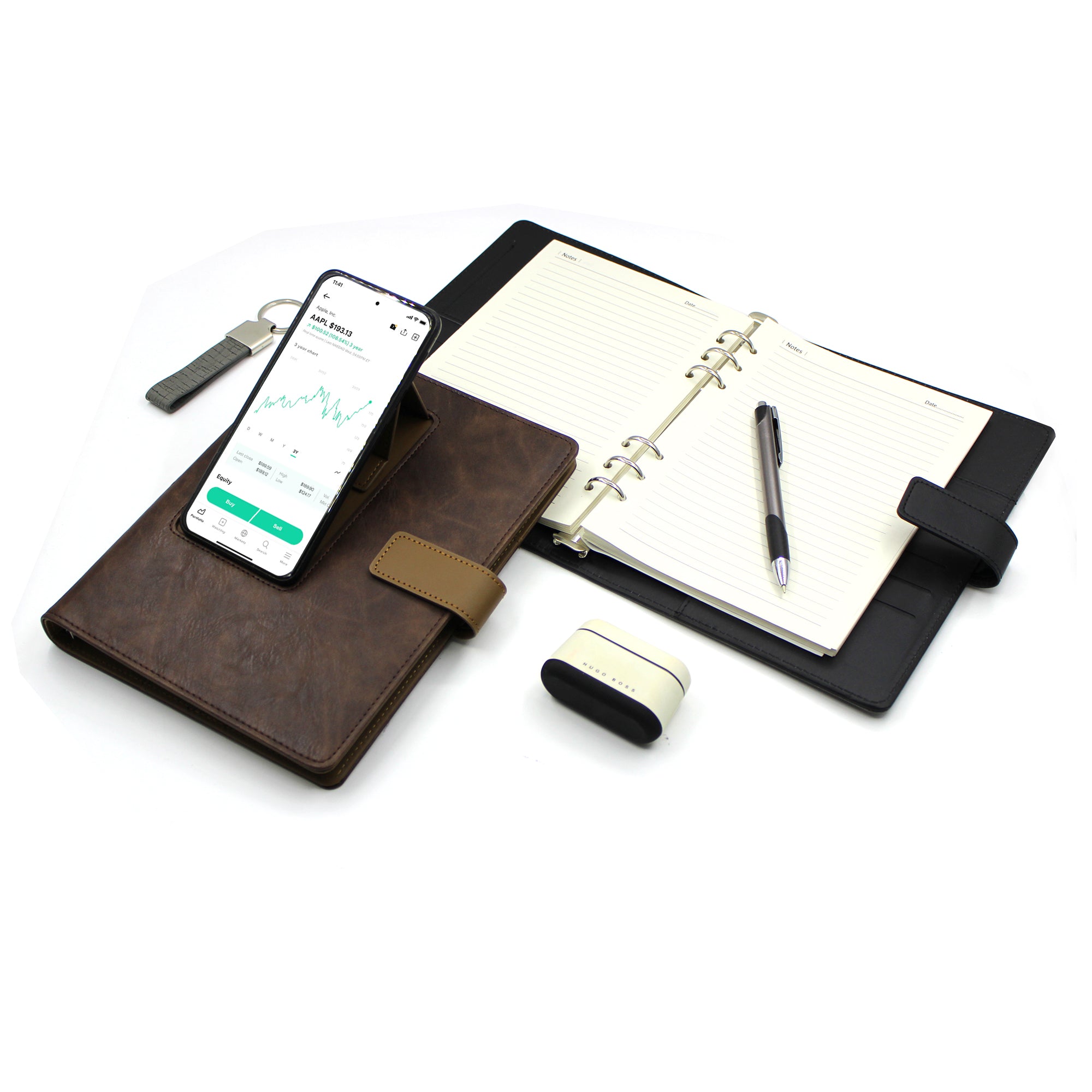 Personalised Mobinox Smart Organizer Ringbinder Notebook with Mobile Stand - No Cash on Delivery